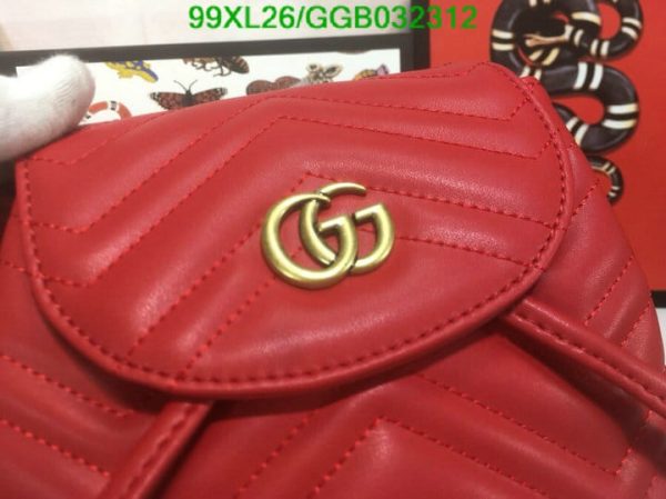 Gucci AAA+ Replica GG Marmont Leather Mini Backpack GGB0323124853