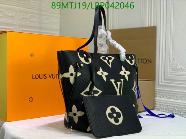 Louis Vuitton AAA+ Replica Designer Black/White Neverfull LBP0420467654