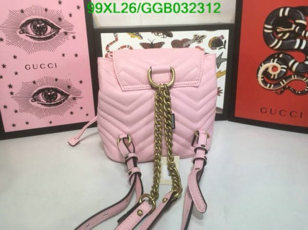 Gucci AAA+ Replica GG Marmont Leather Mini Backpack GGB0323124853