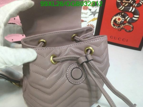 Gucci AAA+ Replica GG Marmont Leather Mini Backpack GGB0323124853