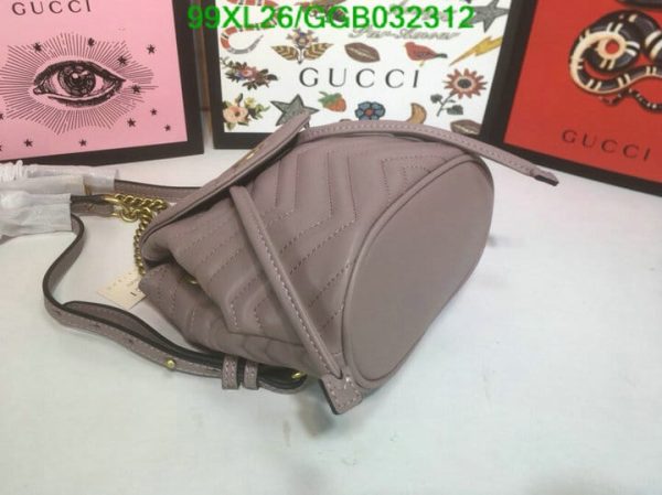 Gucci AAA+ Replica GG Marmont Leather Mini Backpack GGB0323124853