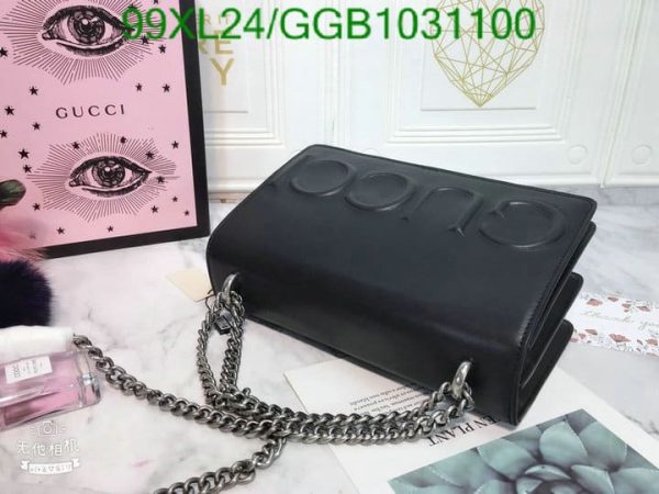 Gucci Embossed AAA+ Replica Leather Luxury Chain Bag GGB1031100482