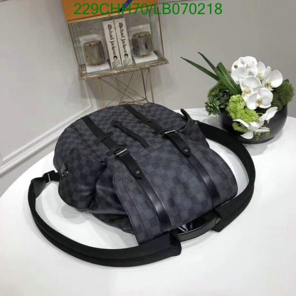 Louis Vuitton 1:1 Mirror Replica Lana Monogram Macassar Christopher MM Backpack LB07021812457