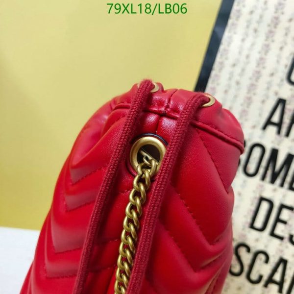 Gucci AAA+ Replica GG Marmont Mini Bucket Bag LB06523985746