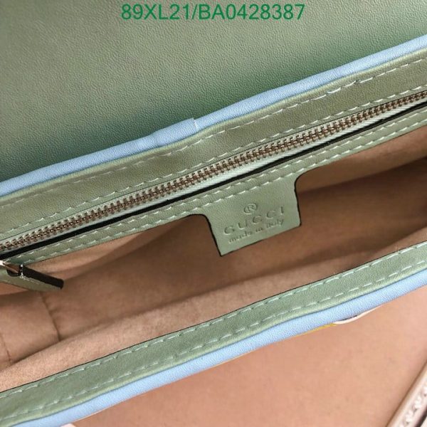 Gucci AAA+ Replica GG Marmont Flap Rainbow Crossbody Bag BA04283879821