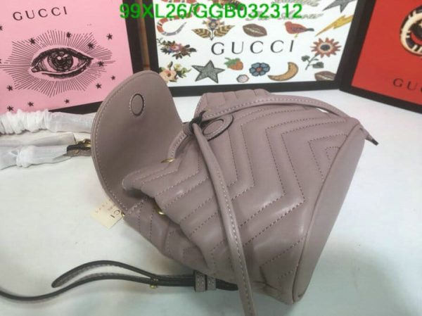 Gucci AAA+ Replica GG Marmont Leather Mini Backpack GGB0323124853