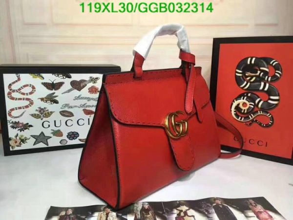 Gucci AAA+ Replica Multicolor GG Marmont Top Handle Bag GGB0323144638