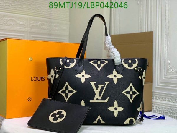 Louis Vuitton AAA+ Replica Designer Black/White Neverfull LBP0420467654