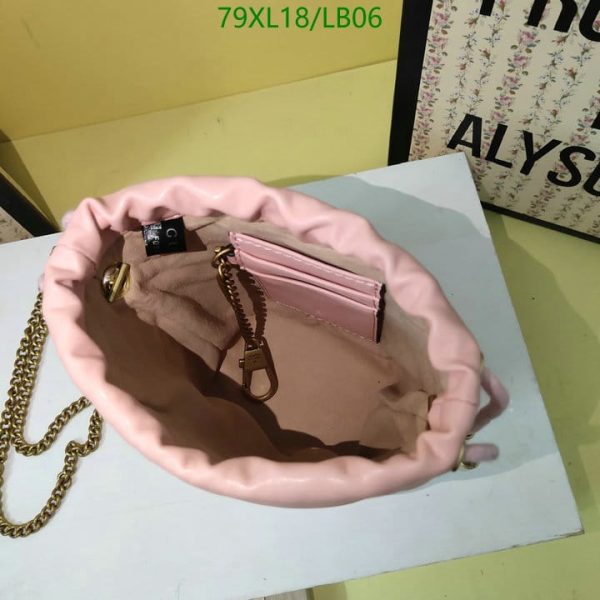 Gucci AAA+ Replica GG Marmont Mini Bucket Bag LB06523985746