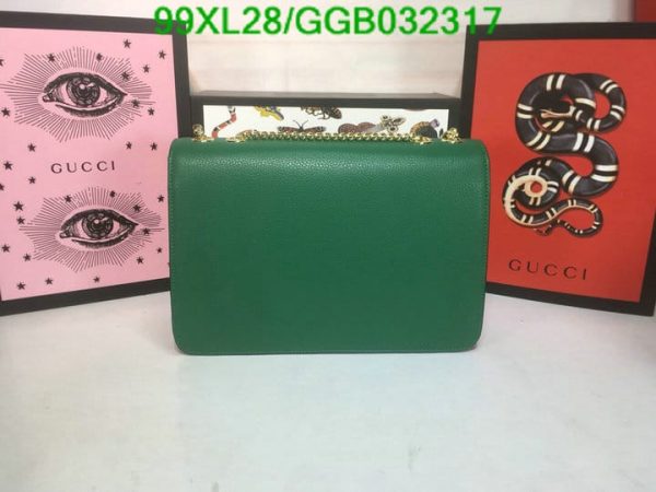 Gucci GG AAA+ Replica Leather Lock Chain Crossbody Bag GGB0323174631