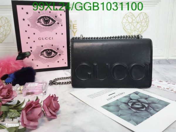 Gucci Embossed AAA+ Replica Leather Luxury Chain Bag GGB1031100482