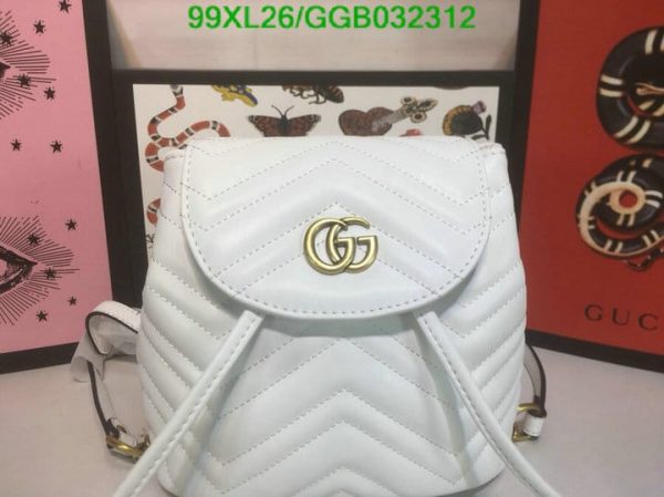 Gucci AAA+ Replica GG Marmont Leather Mini Backpack GGB0323124853