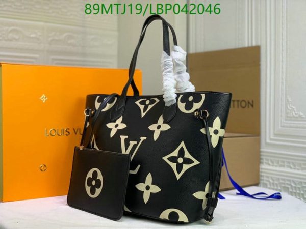 Louis Vuitton AAA+ Replica Designer Black/White Neverfull LBP0420467654