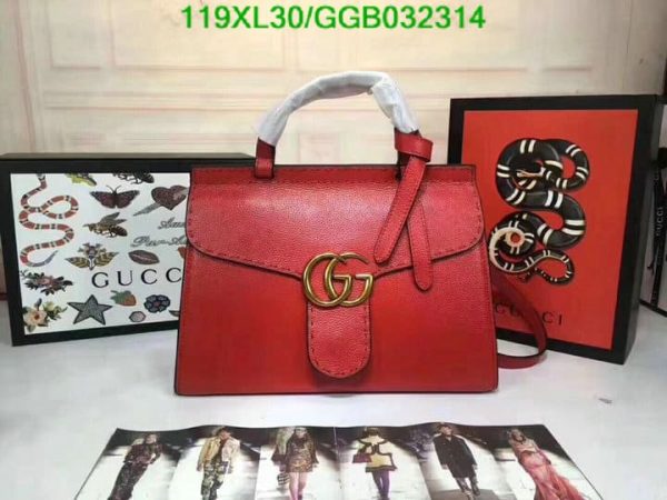 Gucci AAA+ Replica Multicolor GG Marmont Top Handle Bag GGB0323144638