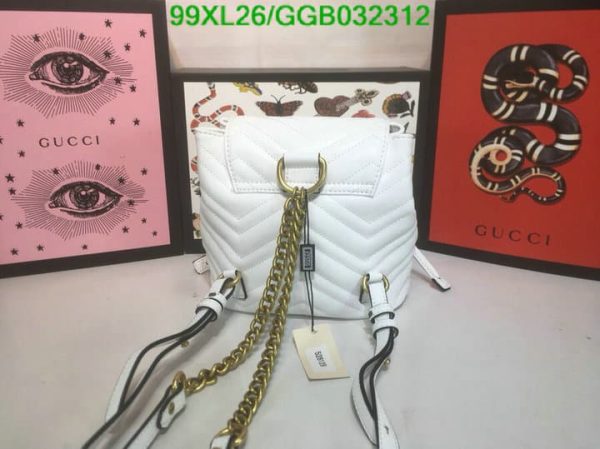 Gucci AAA+ Replica GG Marmont Leather Mini Backpack GGB0323124853