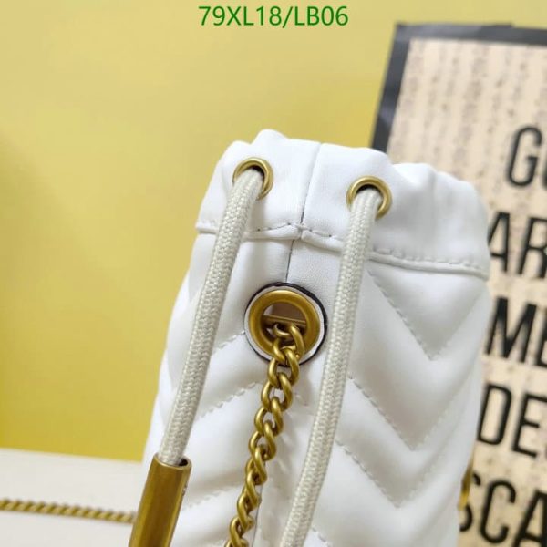 Gucci AAA+ Replica GG Marmont Mini Bucket Bag LB06523985746