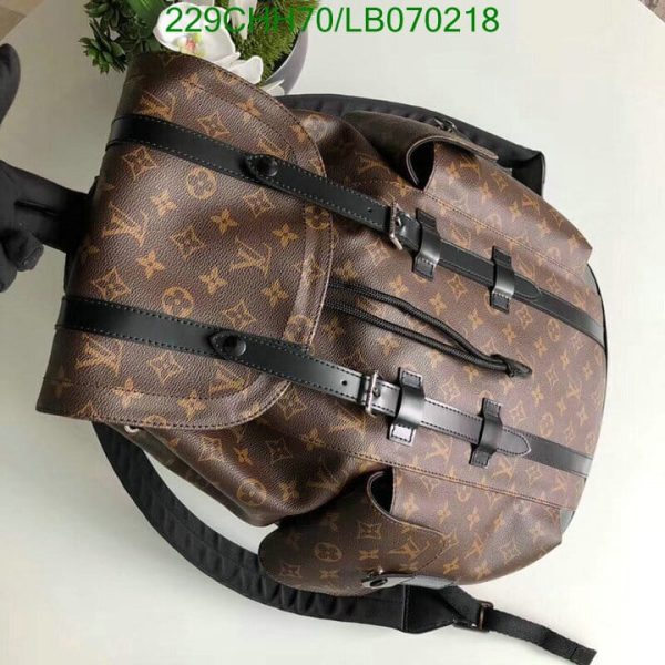 Louis Vuitton 1:1 Mirror Replica Lana Monogram Macassar Christopher MM Backpack LB07021812457