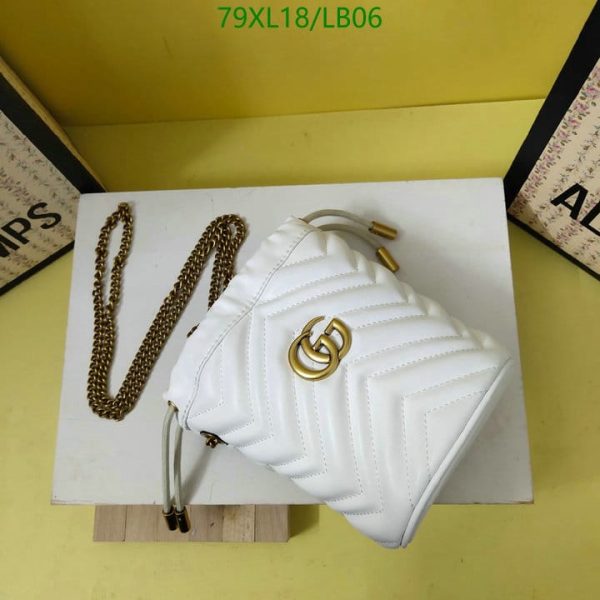 Gucci AAA+ Replica GG Marmont Mini Bucket Bag LB06523985746