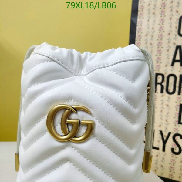 Gucci AAA+ Replica GG Marmont Mini Bucket Bag LB06523985746