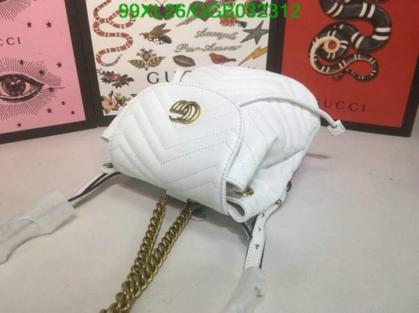 Gucci AAA+ Replica GG Marmont Leather Mini Backpack GGB0323124853