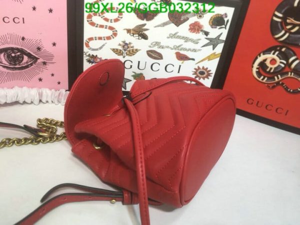 Gucci AAA+ Replica GG Marmont Leather Mini Backpack GGB0323124853