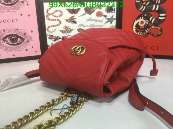 Gucci AAA+ Replica GG Marmont Leather Mini Backpack GGB0323124853