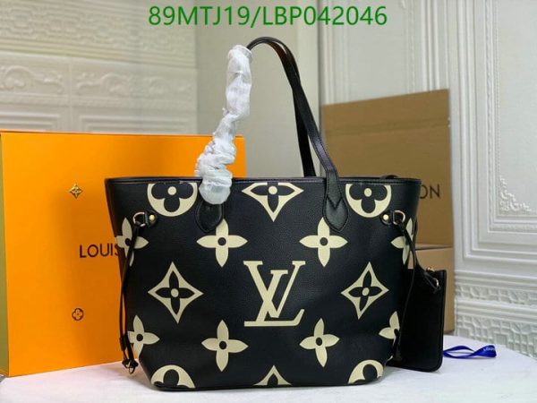 Louis Vuitton AAA+ Replica Designer Black/White Neverfull LBP0420467654