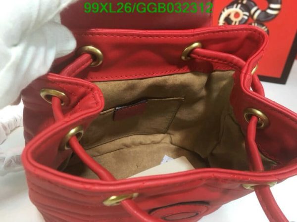 Gucci AAA+ Replica GG Marmont Leather Mini Backpack GGB0323124853