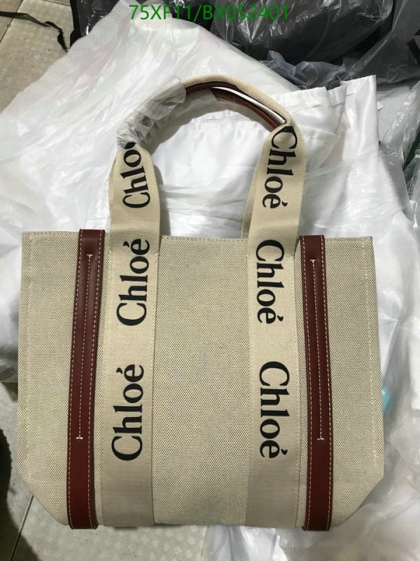 Chloe AAA+ Replica Medium Canvas Woody Tote Bag BX05240152874