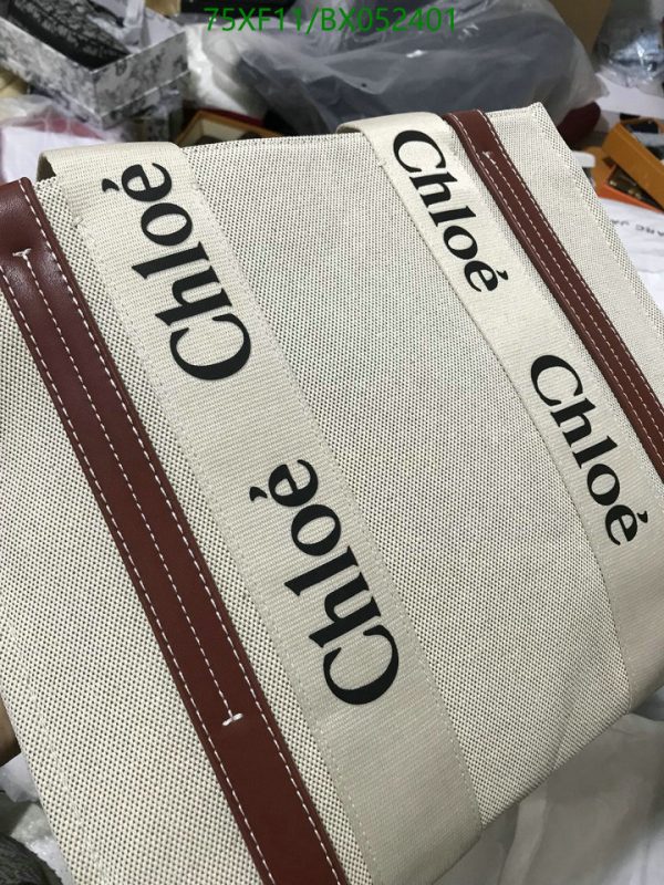 Chloe AAA+ Replica Medium Canvas Woody Tote Bag BX05240152874