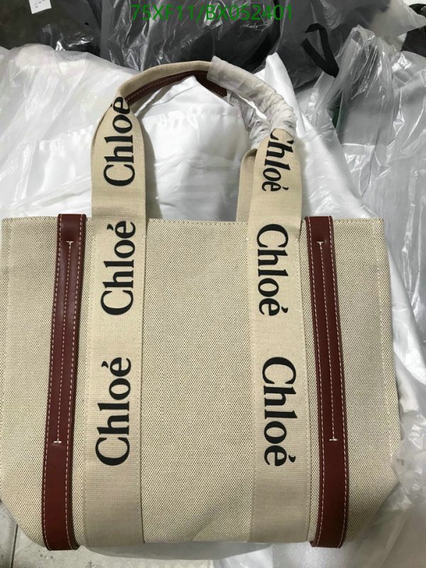 Chloe AAA+ Replica Medium Canvas Woody Tote Bag BX05240152874