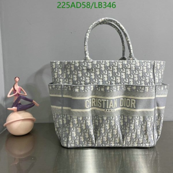 Christian Dior 1:1 Mirror Catherine Oblique Canvas Embroidery Tote LB34619751672