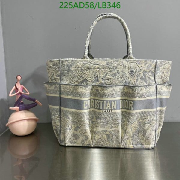 Christian Dior 1:1 Mirror Catherine Oblique Canvas Embroidery Tote LB34619751672