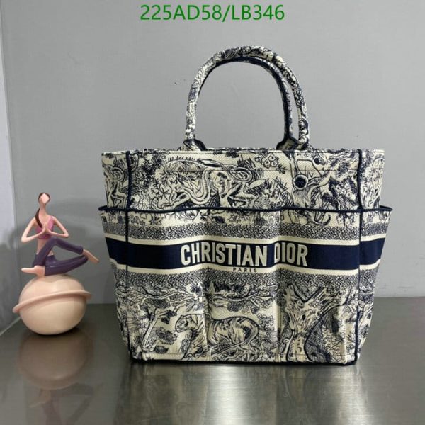 Christian Dior 1:1 Mirror Catherine Oblique Canvas Embroidery Tote LB34619751672