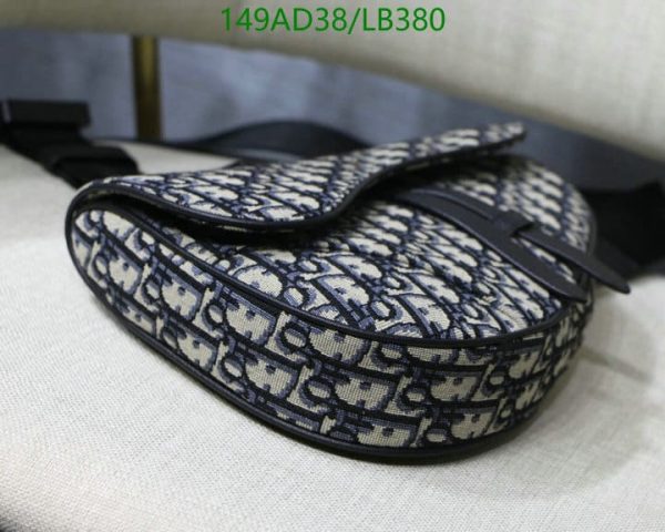 Christian Dior 1:1 Mirror Replica Oblique Jacquard Saddle Bag LB38021829716