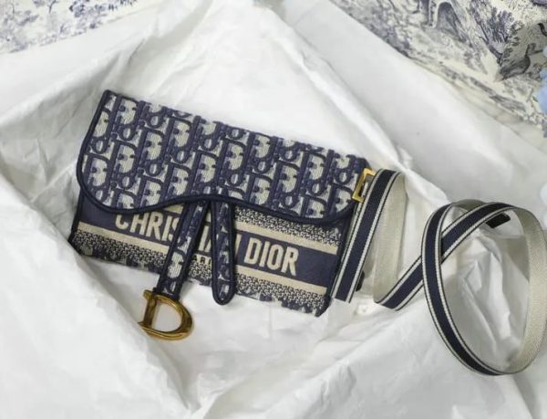 Christian Dior 1:1 Mirror Replica Oblique Saddle Slim Pouch DOB0627412185