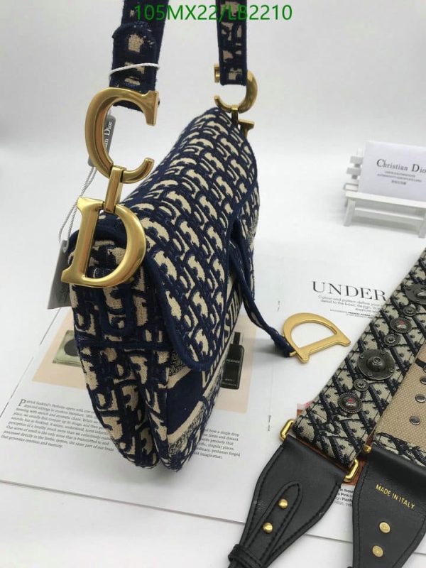 Christian Dior AAA+ Oblique Embroidery Saddle Bag LB22102193829