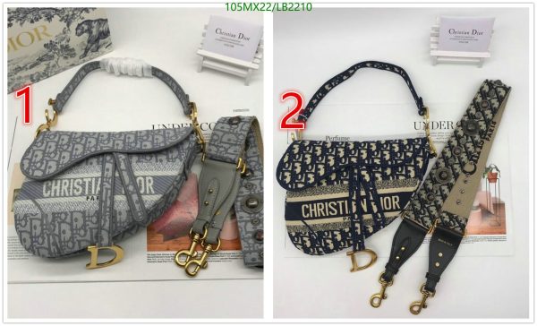 Christian Dior AAA+ Oblique Embroidery Saddle Bag LB22102193829