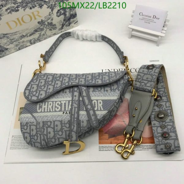 Christian Dior AAA+ Oblique Embroidery Saddle Bag LB22102193829