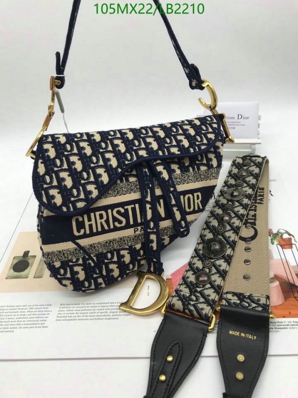 Christian Dior AAA+ Oblique Embroidery Saddle Bag LB22102193829