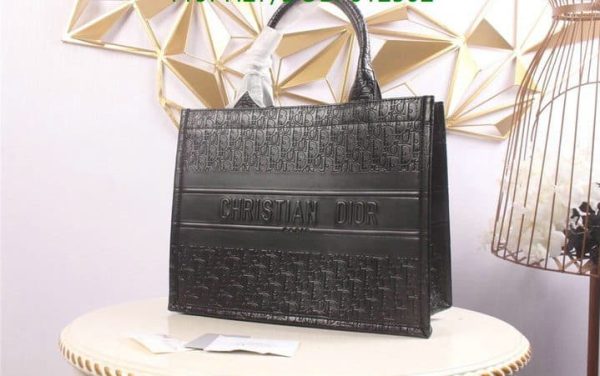 Christian Dior AAA+ Replica Black Beach Book Tote Bag DOBP012502167