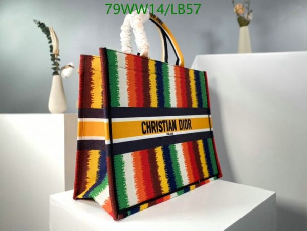 Christian Dior AAA+ Replica D-Stripes Canvas Book Tote LB57164385974