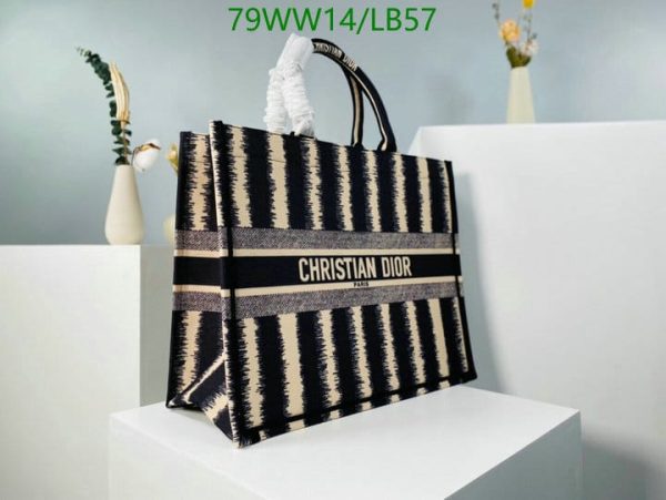 Christian Dior AAA+ Replica D-Stripes Canvas Book Tote LB57164385974