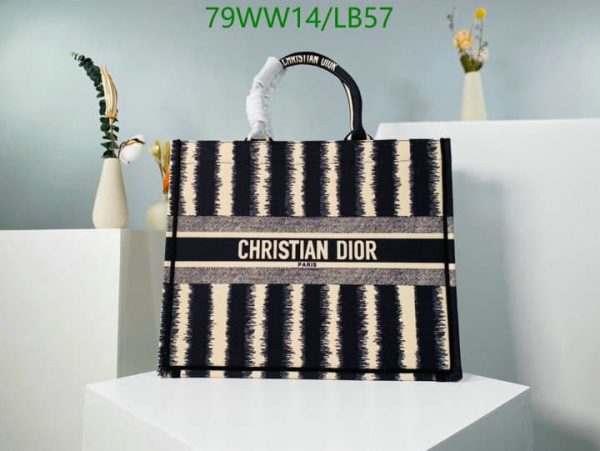 Christian Dior AAA+ Replica D-Stripes Canvas Book Tote LB57164385974