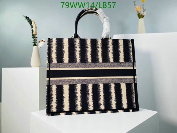 Christian Dior AAA+ Replica D-Stripes Canvas Book Tote LB57164385974