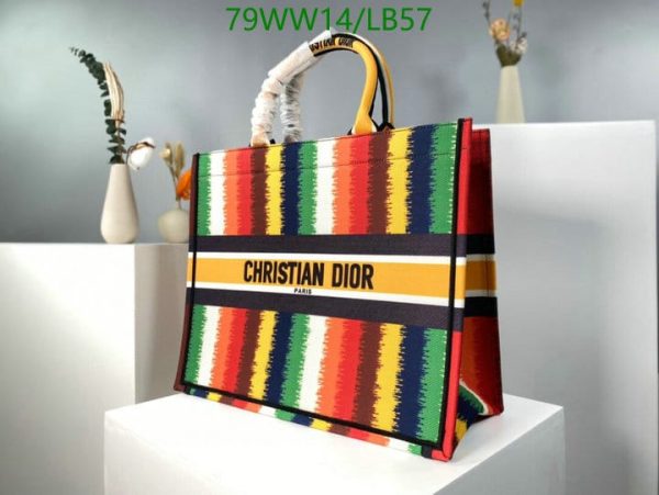 Christian Dior AAA+ Replica D-Stripes Canvas Book Tote LB57164385974