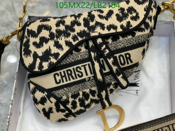 Christian Dior AAA+ Replica Luxury Leopard Saddle Bag LB21841938197