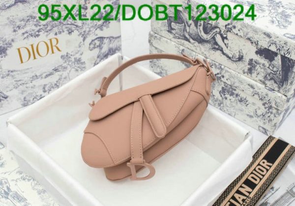 Christian Dior AAA+ Replica Grained Leather Saddle Bag DOBT123024167