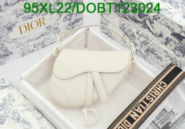 Christian Dior AAA+ Replica Grained Leather Saddle Bag DOBT123024167