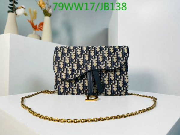 Christian Dior AAA+ Replica Oblique Saddle Pouch Chain Bag JB13816431975